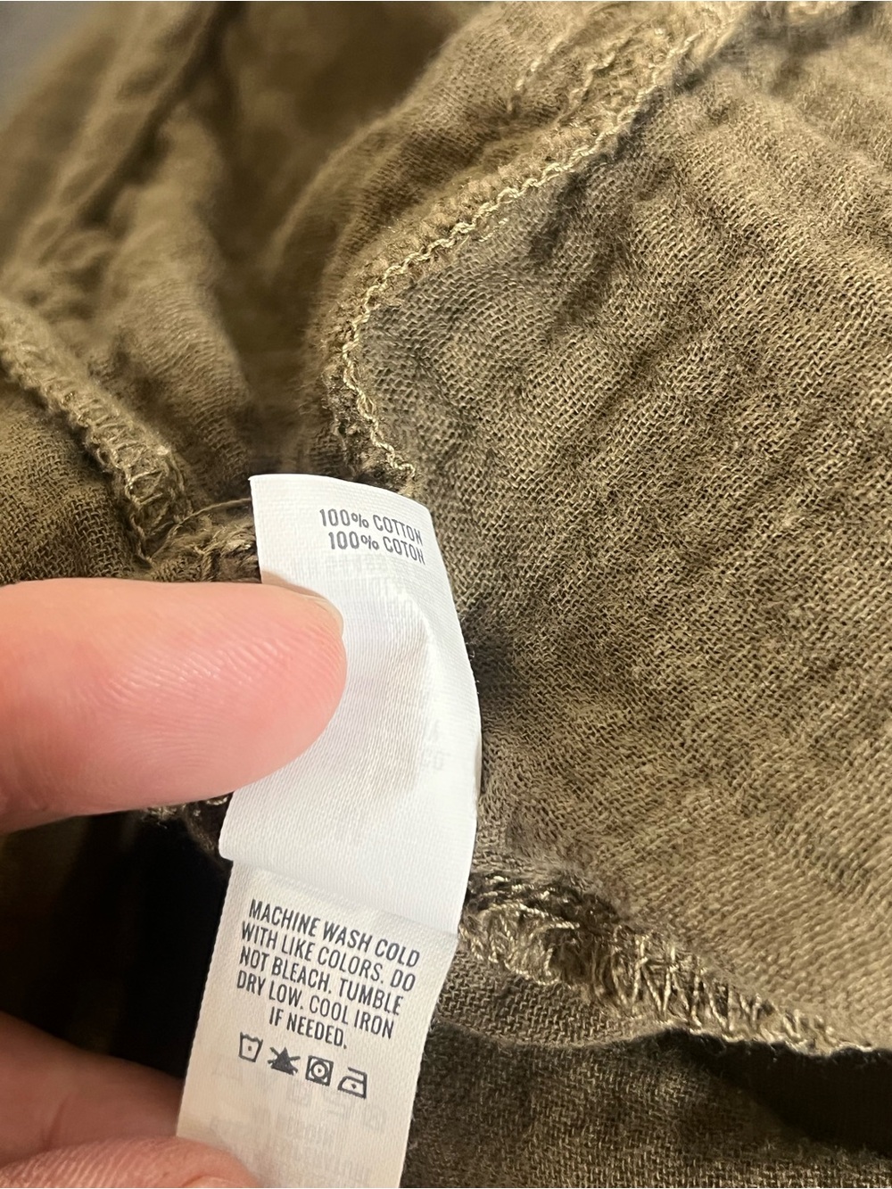 Aerie washed olive lightweight rolled leg overalls gauzy cotton boho hippie - Picture 14 of 15